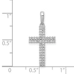 Load image into Gallery viewer, 14K White Gold 1/4-Carat Diamond Cross Pendant
