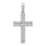 Load image into Gallery viewer, 14K White Gold 1/4-Carat Diamond Cross Pendant
