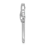 Load image into Gallery viewer, 14K White Gold .036-Carat Diamond Accent Infinity Cross Chain Slide Pendant

