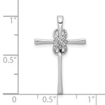 Load image into Gallery viewer, 14K White Gold .036-Carat Diamond Accent Infinity Cross Chain Slide Pendant
