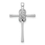 Load image into Gallery viewer, 14K White Gold .036-Carat Diamond Accent Infinity Cross Chain Slide Pendant
