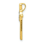 Load image into Gallery viewer, 14K Yellow Gold .02-Carat Diamond Accent Heart Cross Chain Slide
