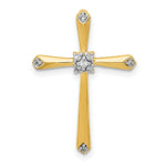 Load image into Gallery viewer, 14K Yellow Gold Diamond Accent Cross Pendant 1/20-Carat
