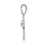 Load image into Gallery viewer, 14K White Gold .02-Carat Diamond Accent Cross Pendant
