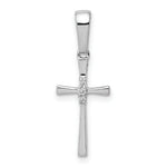 Load image into Gallery viewer, 14K White Gold .02-Carat Diamond Accent Cross Pendant
