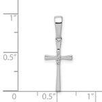 Load image into Gallery viewer, 14K White Gold .02-Carat Diamond Accent Cross Pendant
