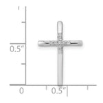 Load image into Gallery viewer, 14K White Gold .027-Carat Diamond Accent Cross Chain Slide Pendant
