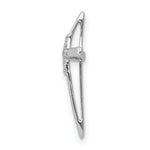 Load image into Gallery viewer, 14K White Gold .027-Carat Diamond Accent Cross Chain Slide Pendant
