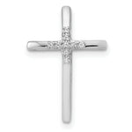 Load image into Gallery viewer, 14K White Gold .027-Carat Diamond Accent Cross Chain Slide Pendant

