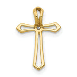 Load image into Gallery viewer, 14K Yellow Gold .015-Carat Diamond Accent Cross Pendant

