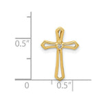 Load image into Gallery viewer, 14K Yellow Gold .015-Carat Diamond Accent Cross Pendant
