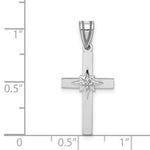 Load image into Gallery viewer, 14K White Gold .01-Carat Diamond Accent Cross Pendant
