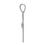 Load image into Gallery viewer, 14K White Gold .01-Carat Diamond Accent Heart Cross Pendant
