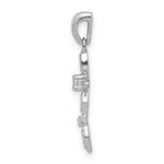 Load image into Gallery viewer, 14K White Gold Diamond Cross Pendant 1/20-Carat
