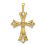 Load image into Gallery viewer, 14K Yellow Gold Diamond Accent Cross Pendant
