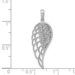 Load image into Gallery viewer, 14K White Gold Diamond Open-work Wing Pendant 1/20-Carat
