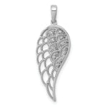 Load image into Gallery viewer, 14K White Gold Diamond Open-work Wing Pendant 1/20-Carat
