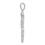 Load image into Gallery viewer, 14K White Gold .03-Carat Diamond Accent Angel Pendant
