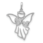 Load image into Gallery viewer, 14K White Gold .03-Carat Diamond Accent Angel Pendant
