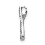 Load image into Gallery viewer, 14K White Gold Diamond Wishbone Chain Slide Pendant 1/8-Carat
