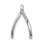 Load image into Gallery viewer, 14K White Gold Diamond Wishbone Chain Slide Pendant 1/8-Carat
