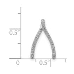 Load image into Gallery viewer, 14K White Gold Diamond Wishbone Chain Slide Pendant 1/8-Carat
