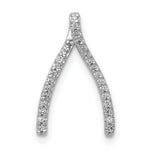 Load image into Gallery viewer, 14K White Gold Diamond Wishbone Chain Slide Pendant 1/8-Carat
