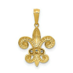 Load image into Gallery viewer, 14K Yellow Gold .03-Carat Diamond Accent Fleur de Lis Pendant
