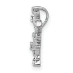 Load image into Gallery viewer, 14K White Gold .01-Carat Diamond Accent Snowflake Slide Pendant
