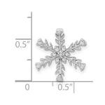 Load image into Gallery viewer, 14K White Gold .01-Carat Diamond Accent Snowflake Slide Pendant
