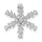 Load image into Gallery viewer, 14K White Gold .01-Carat Diamond Accent Snowflake Slide Pendant
