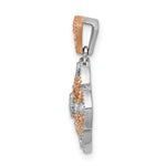 Load image into Gallery viewer, 14K White Gold withRose Rhodium Diamond Pendant 1/10-Carat
