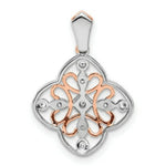 Load image into Gallery viewer, 14K White Gold withRose Rhodium Diamond Pendant 1/10-Carat
