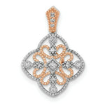 Load image into Gallery viewer, 14K White Gold withRose Rhodium Diamond Pendant 1/10-Carat
