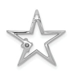 Load image into Gallery viewer, 14K White Gold .01-Carat Diamond Accent Open Star Slide Pendant
