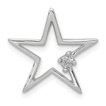 Load image into Gallery viewer, 14K White Gold .01-Carat Diamond Accent Open Star Slide Pendant

