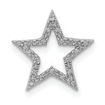 Load image into Gallery viewer, 14K White Gold Small Diamond Star Chain Slide Pendant 1/20-Carat
