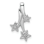 Load image into Gallery viewer, 14K White Gold .01-Carat Diamond Accent 3 Shooting Stars Slide Pendant
