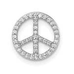 Load image into Gallery viewer, 14K White Gold Diamond Peace Sign Slide 1/6-Carat
