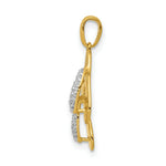 Load image into Gallery viewer, 14K Yellow Gold Diamond Flip Flop Charm 1/12-Carat
