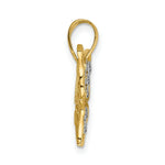 Load image into Gallery viewer, 14K Yellow Gold Diamond Butterfly Pendant 1/20-Carat
