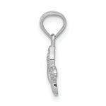 Load image into Gallery viewer, 14K White Gold .01-Carat Diamond Accent Butterfly Pendant
