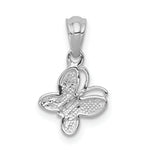 Load image into Gallery viewer, 14K White Gold .01-Carat Diamond Accent Butterfly Pendant
