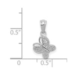 Load image into Gallery viewer, 14K White Gold .01-Carat Diamond Accent Butterfly Pendant
