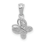 Load image into Gallery viewer, 14K White Gold .01-Carat Diamond Accent Butterfly Pendant
