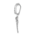 Load image into Gallery viewer, 14K White Gold Blue and White Diamond Dragonfly Pendant 1/15-Carat
