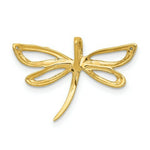 Load image into Gallery viewer, 14K Yellow Gold 2 Diamonds Accent with Rhodium Tipped Wings Dragonfly Chain Slide
