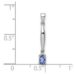 Load image into Gallery viewer, 14K White Gold Diamond and Oval Tanzanite Pendant 1/5-Carat
