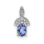 Load image into Gallery viewer, 14K White Gold Diamond and Tanzanite Pendant 1/2-Carat
