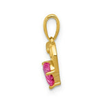Load image into Gallery viewer, 14K Yellow Gold with Created Pink Sapphire and Diamond Pendant 1/2-Carat
